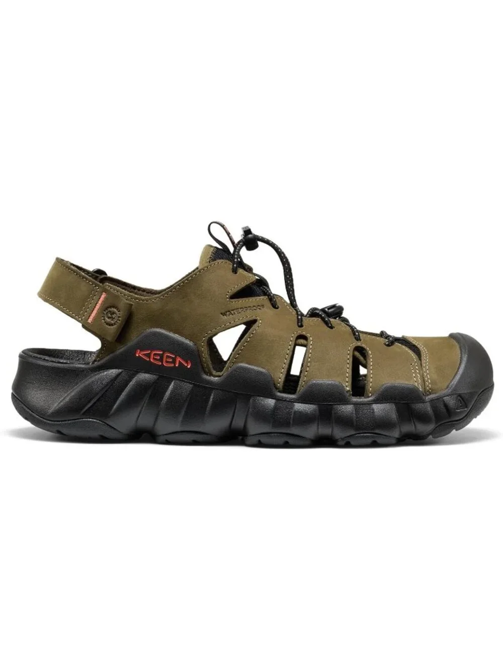Men's Dark Olive Black Hyper port Closed Toe Breathable Easy On Sandal Shoes